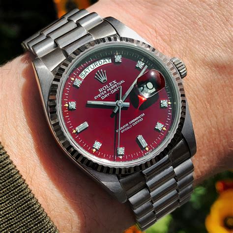 red day date rolex|Rolex Day-Date models.